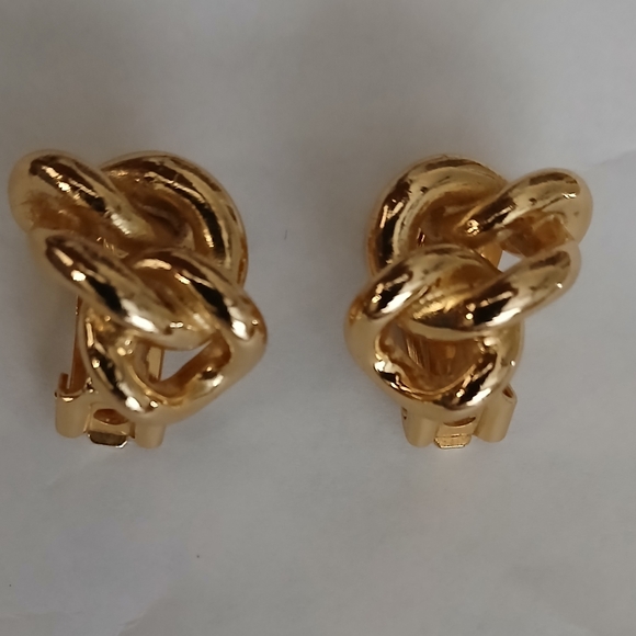 Dior Jewelry - Authentic Vintage Dior Gold Knot Earrings